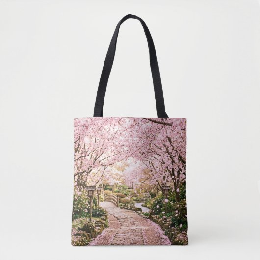 Tote Bag Arbres à fleurs de cerisier (Devant)