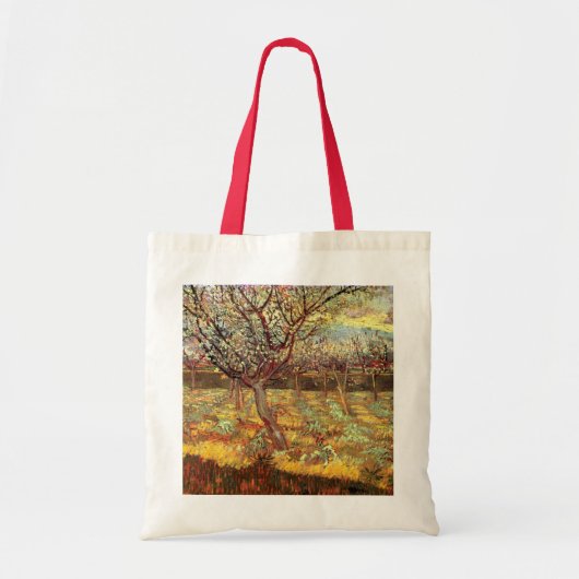 Tote Bag Arbres abricot en fleurs par Vincent van Gogh (Devant)