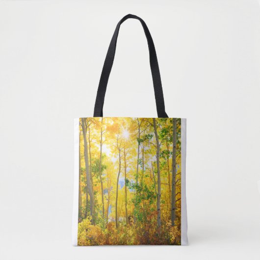 Tote Bag Arbres D'Aspen À L'Automne| Sierra Nevada Mountain (Devant)