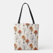 Tote Bag Arbres d'automne confortables Impression botanique (Dos)