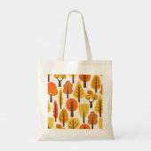 Tote Bag Arbres d'automne, motif sans soudure. (Dos)