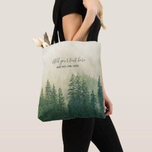 Tote Bag Arbres de la forêt de pins sur mesure