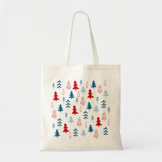 Tote Bag Arbres de Noël couleur (Devant)