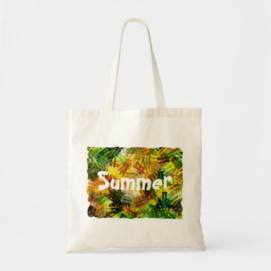 TOTE BAG ARBRES D'ÉTÉ ABSTRAITS (Devant)