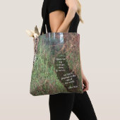 Tote Bag Arbres en bois de Muir avec la citation (De près)