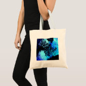 Tote Bag Arbres noirs Turquoise Espace périphérique (Devant (produit))