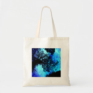 Tote Bag Arbres noirs Turquoise Espace périphérique
