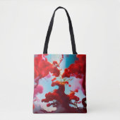 Tote Bag arbres rouges Abstraits (Devant)