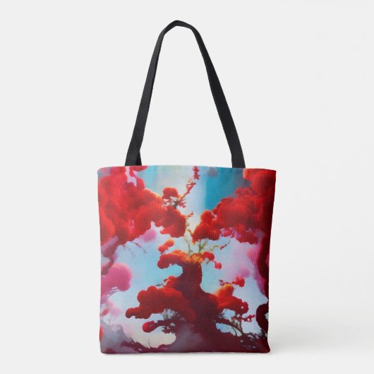 Tote Bag arbres rouges Abstraits (Dos)