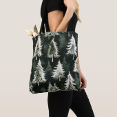 Tote Bag Arbres verts de Noël (De près)