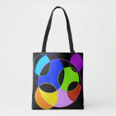 Tote Bag Arc en arc-en-ciel cercle conception (Devant)