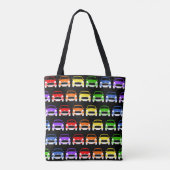 Tote Bag Arc en arc-en-ciel de mini-voiture classique (Dos)