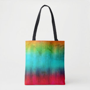 Tote Bag Arc-en-ciel Abstrait Grunge