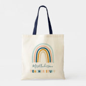 Tote Bag Arc-en-ciel bleu jaune personnalisé mug cadeau mig (Dos)