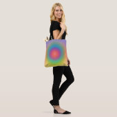 Tote Bag Arc-en-ciel coloré Espace cercle concentré (Sur le modèle)