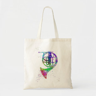 Tote Bag Arc-en-ciel de la Corne française sur noir3