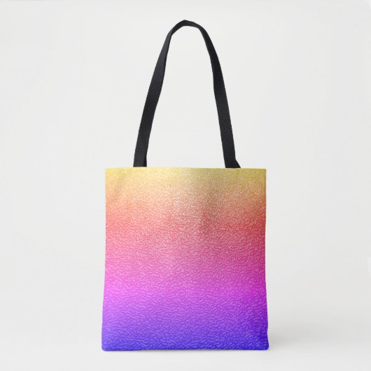 Tote Bag Arc-en-ciel dégradant texturé look moderne (Devant)