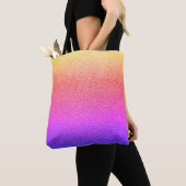 Tote Bag Arc-en-ciel dégradant texturé look moderne (De près)