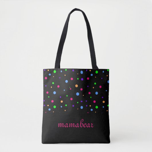 Tote Bag Arc en ciel des points (Devant)