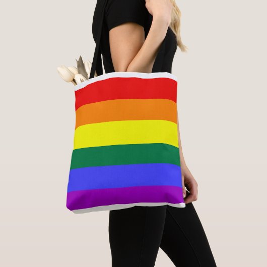 Tote Bag Arc-en-ciel drapeau (De près)