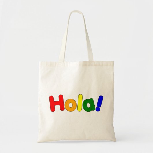 Tote Bag Arc-en-ciel espagnol bonjour : Iris Hola d'Espanol (Devant)