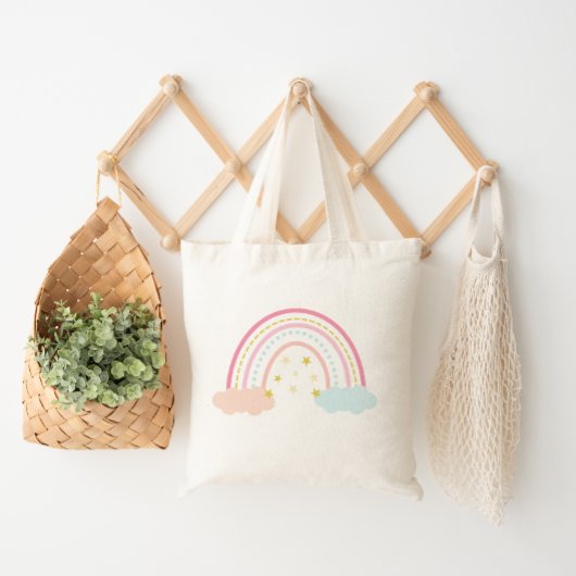 Tote Bag Arc-en-ciel et nuages