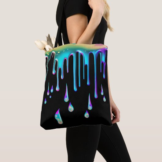 Tote Bag Arc-en-ciel holographique drix métal (De près)