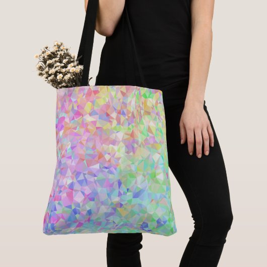 Tote Bag Arc-en-ciel Low Poly (De près)