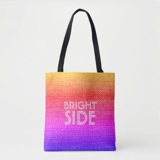 Tote Bag Arc-en-ciel lumineux rétro (Devant)