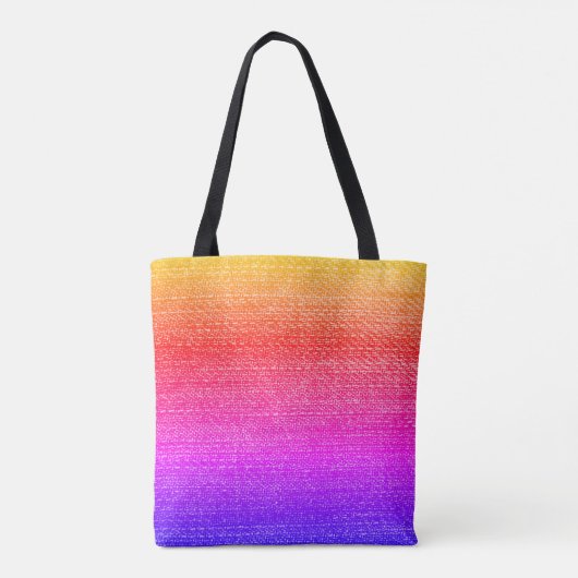 Tote Bag Arc-en-ciel lumineux rétro (Dos)