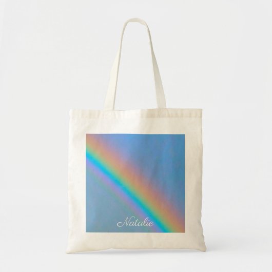 Tote Bag Arc-en-ciel naturel (Devant)
