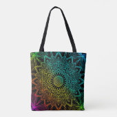 Tote Bag Arc-en-ciel noir (Dos)