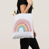 Tote Bag Arc-en-ciel Pastel (De près)