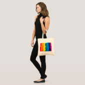 Tote Bag Arc-en-ciel Peinture acrylique Gay Colours Fierté (Devant (modèle))