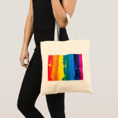 Tote Bag Arc-en-ciel Peinture acrylique Gay Colours Fierté (Devant (produit))