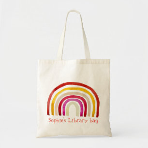 Tote Bag Arc-en-ciel rétro jolie aquarelle