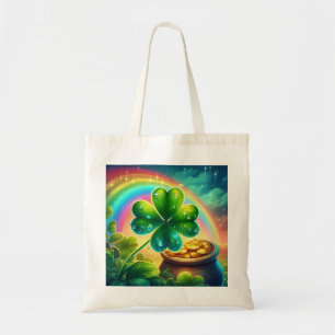 Tote Bag Arc-en-ciel Saint Patrick's Day trver