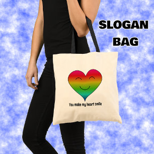 Tote Bag Arc-en-ciel vous faites mon coeur sourire