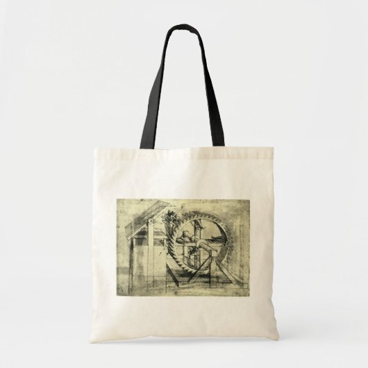 Tote Bag Arc-en-tête propulsé de Léonard de Vinci (Devant)