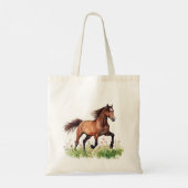 Tote Bag Arc pour cheval à rayures roses (Dos)