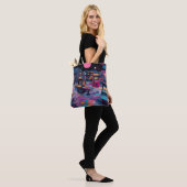 Tote Bag Arcade Rétro Futuriste dans l'Espace (Sur le modèle)
