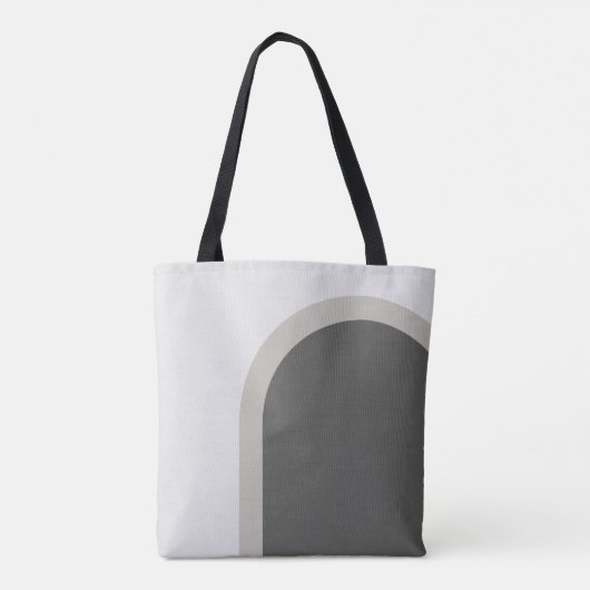 Tote Bag Arche Boho élégant avec Monogramme de script (Dos)