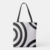 Tote Bag Arches Abstraites Lignes Noir Et Blanc Modernes (Dos)
