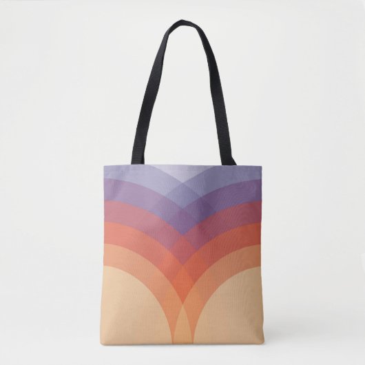 Tote Bag Arches pastel violettes, orange et bleues (Devant)
