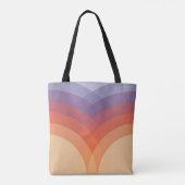 Tote Bag Arches pastel violettes, orange et bleues (Dos)