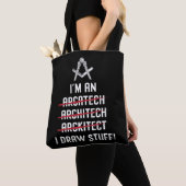 Tote Bag Architecte Je suis un I Draw Stuff Job Architectur (De près)