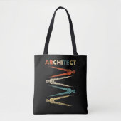 Tote Bag Architecte rétro de construction d'étudiants en ar (Devant)
