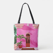Tote Bag Architecture de bâtiment rose (Dos)