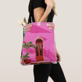 Tote Bag Architecture de bâtiment rose (De près)