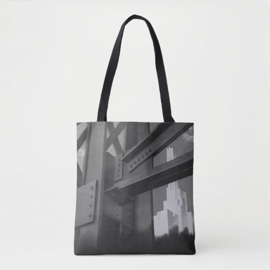 Tote Bag Architecture de gratte-ciel de construction en aci (Devant)